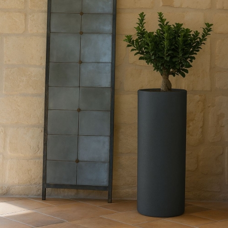 Portavaso in polietilene colorato Barocco h40cm -9