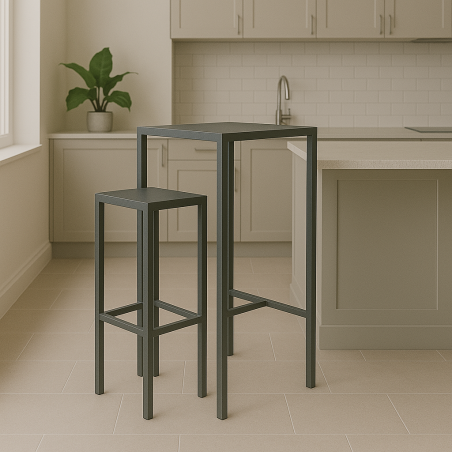 Sgabello alto per penisola e tavoli alti - 32x32x77 cm