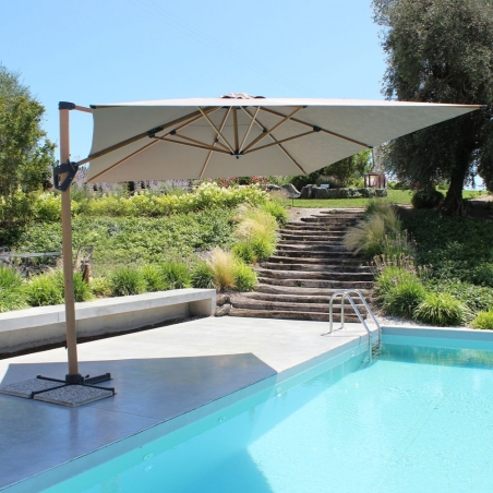 copy of Ombrellone Mercurio 3 X 3 P/C Nero Telo Grigio