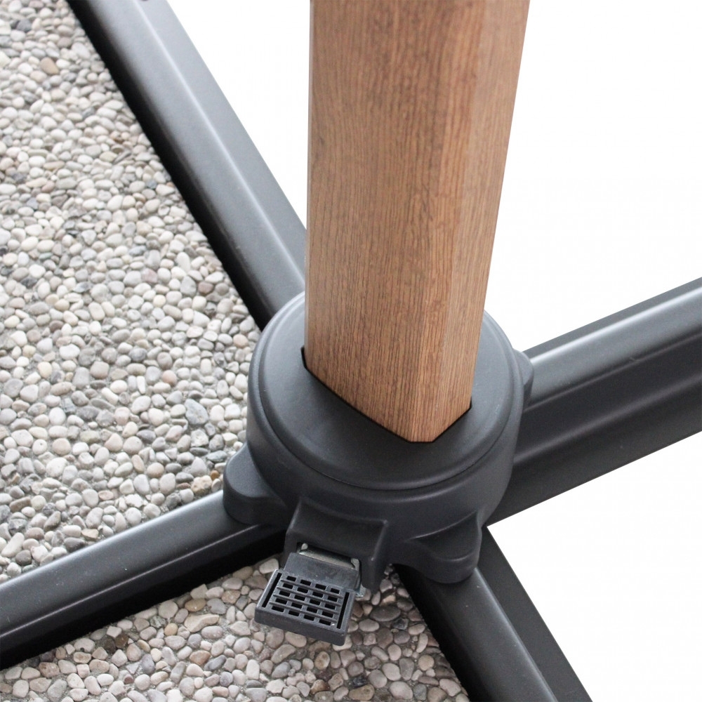 Ombrellone 3x4 mt taupe con palo...