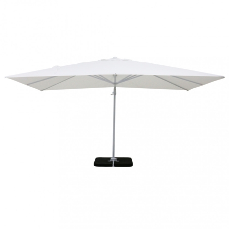 Ombrellone 3x4 mt bianco con palo laterale e telo in poliestere 350 gr - HAMEL