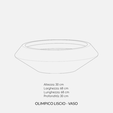 Vaso tondo in polietilene Olimpico 70 Kloris -14