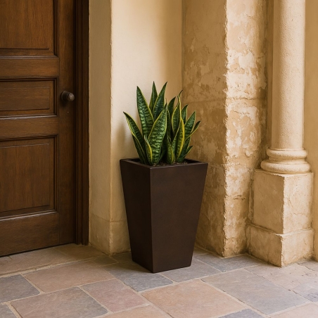 Portavaso liscio da giardino 53 h in polietilene Egizio Kloris -9