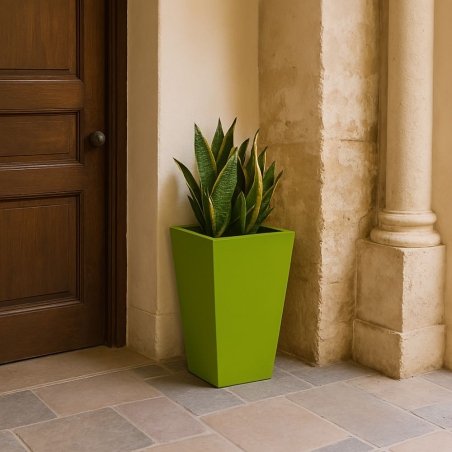 Portavaso liscio da giardino 39 h cm in polietilene Egizio Kloris -12