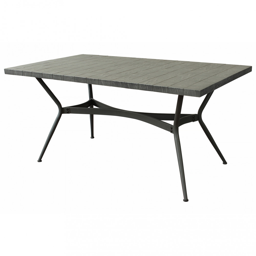 Tavolo da pranzo 160x90 cm Grigio con...