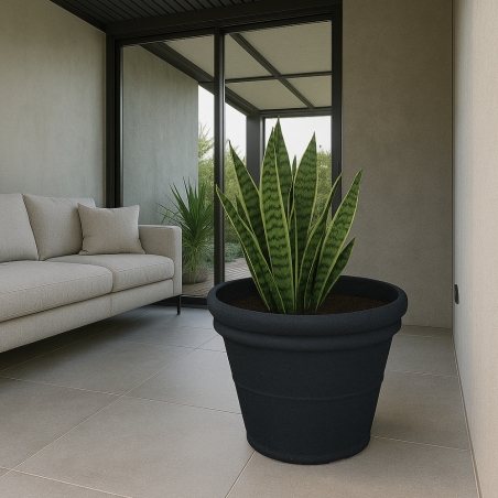 Vaso tondo in polietilene tutta capienza 55 cm Kloris -3