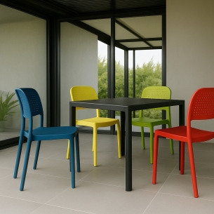 Tavolo in alluminio 80x80cm Antracite - RosarioEDENYA