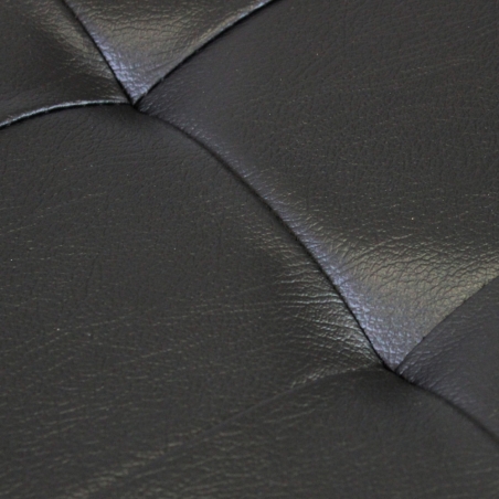 Pouf contenitore in ecopelle nero - 38x38x38 cm