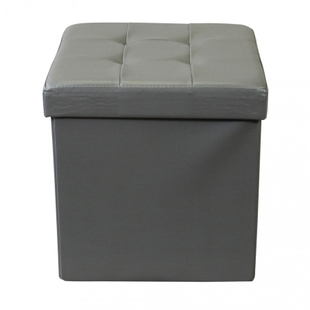 copy of Pouf contenitore in ecopelle naturale - 38x38x38 cm