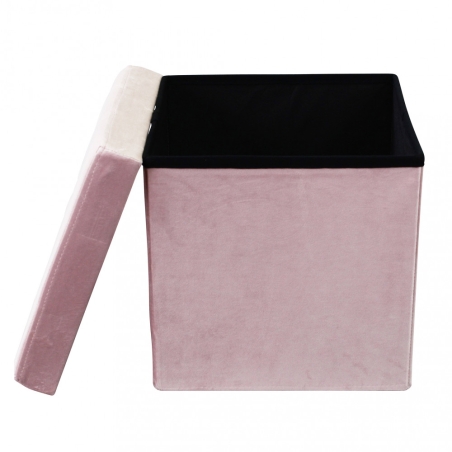 copy of Pouf contenitore in ecopelle naturale - 38x38x38 cm
