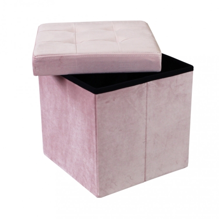 copy of Pouf contenitore in ecopelle naturale - 38x38x38 cm