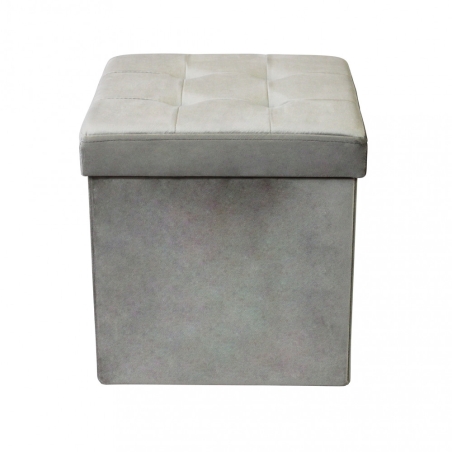 copy of Pouf contenitore in ecopelle naturale - 38x38x38 cm