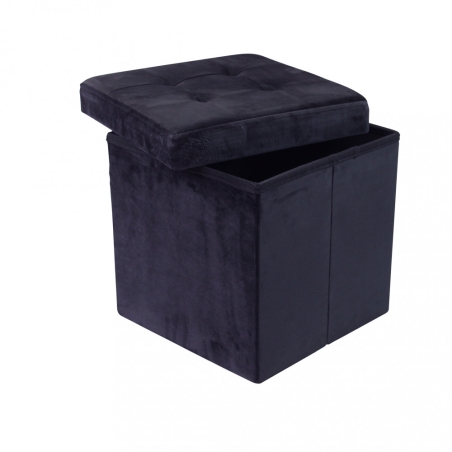 copy of Pouf contenitore in ecopelle naturale - 38x38x38 cm