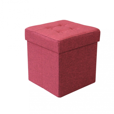 copy of Pouf contenitore in ecopelle naturale - 38x38x38 cm