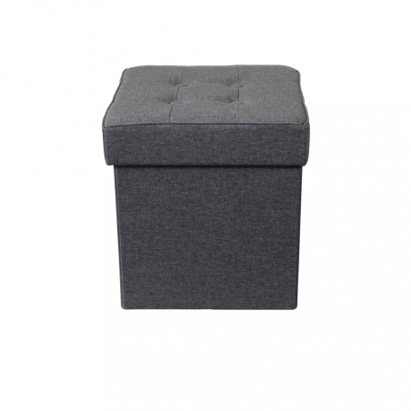 copy of Pouf contenitore in ecopelle naturale - 38x38x38 cm