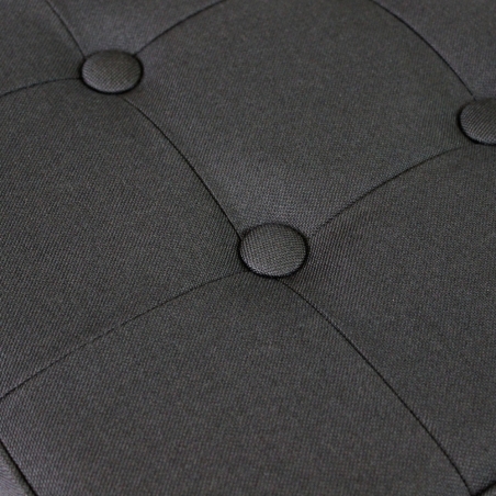 Pouf contenitore in tessuto nero - 38x38x38 cm