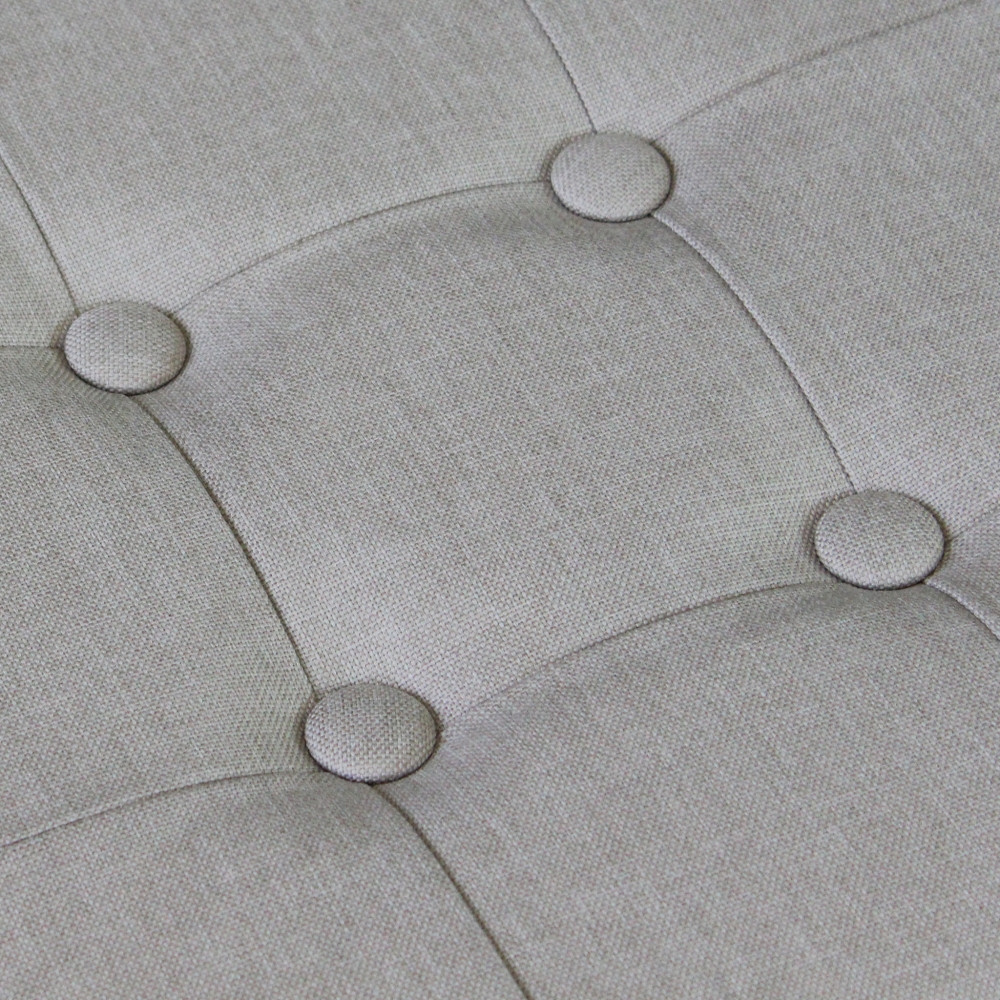 Pouf contenitore in tessuto tortora -...