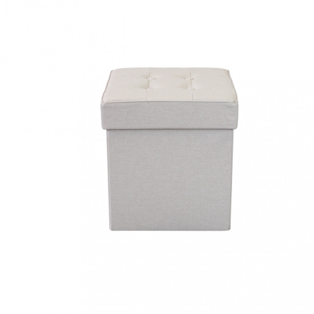 copy of Pouf contenitore in ecopelle naturale - 38x38x38 cm