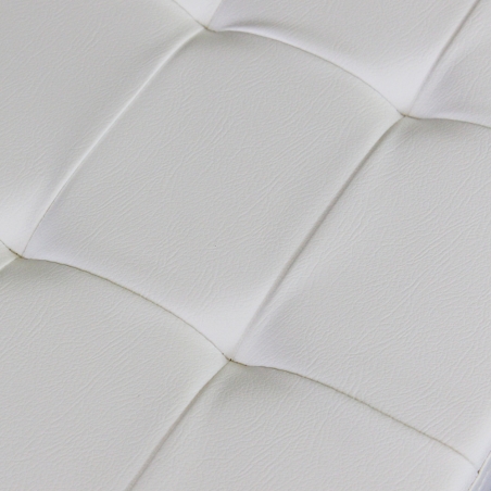 Pouf contenitore in ecopelle bianco - 76x38x38 cm