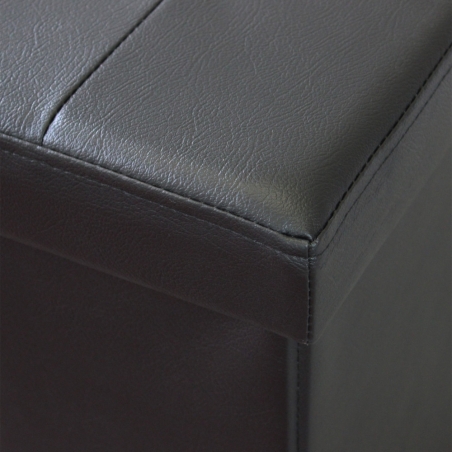 copy of Pouf contenitore in ecopelle bianco - 76x38x38 cm