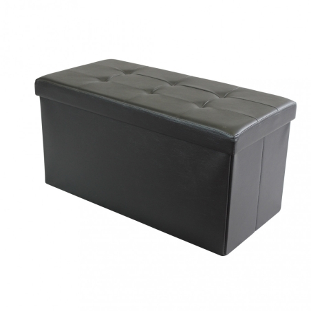 copy of Pouf contenitore in ecopelle bianco - 76x38x38 cm