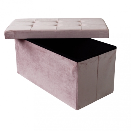 copy of Pouf contenitore in ecopelle bianco - 76x38x38 cm