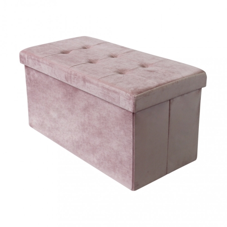 copy of Pouf contenitore in ecopelle bianco - 76x38x38 cm