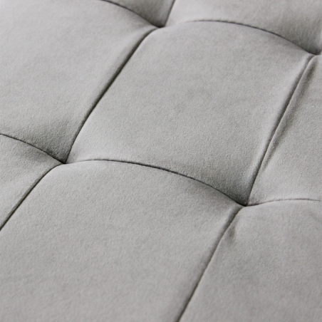 Pouf contenitore in velluto tortora - 76x38x38 cm