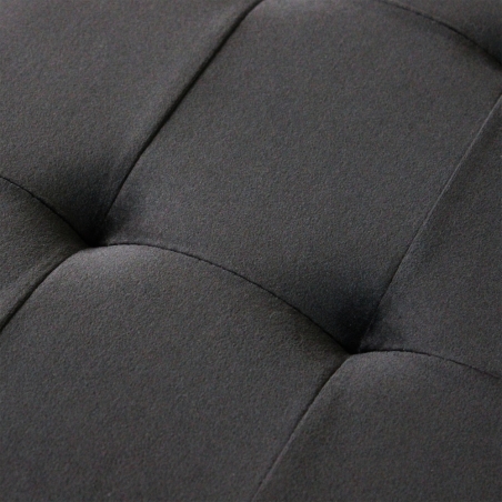 Pouf contenitore in velluto nero - 76x38x38 cm