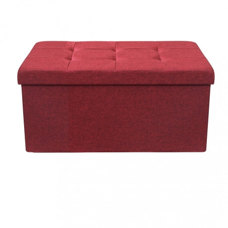 copy of Pouf contenitore in ecopelle bianco - 76x38x38 cm