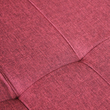Pouf contenitore in tessuto bordeaux - 76x38x38 cm