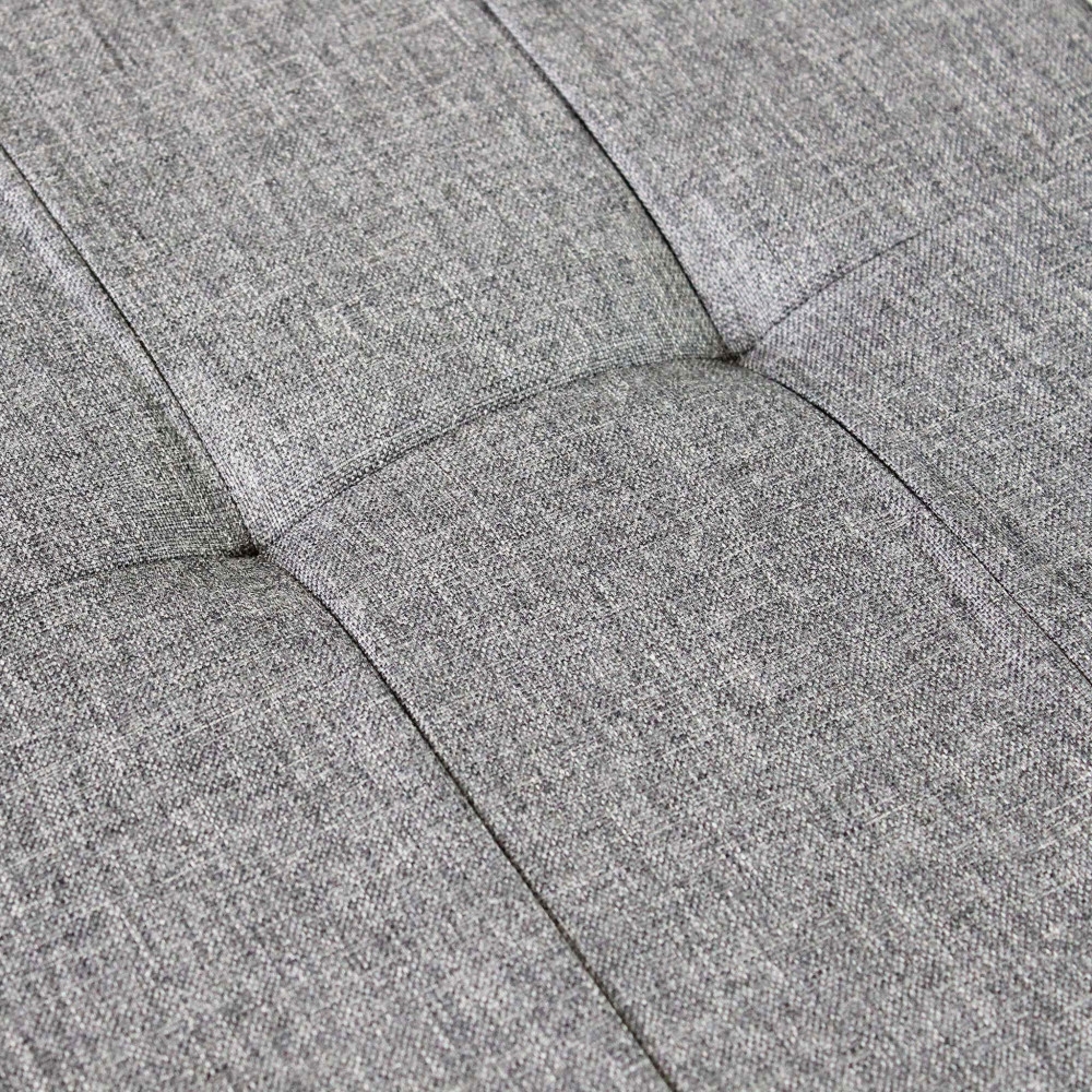 Pouf contenitore in tessuto grigio...