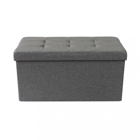 copy of Pouf contenitore in ecopelle bianco - 76x38x38 cm