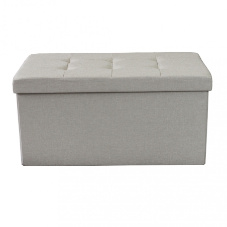 copy of Pouf contenitore in ecopelle bianco - 76x38x38 cm