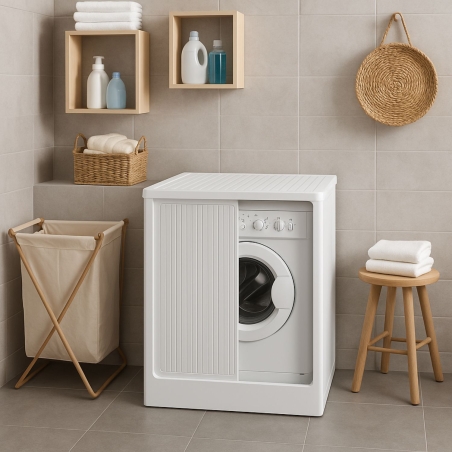 Mobile copri lavatrice 72x68x91h cm con serranda bianco Lavacril Box Colavene -1