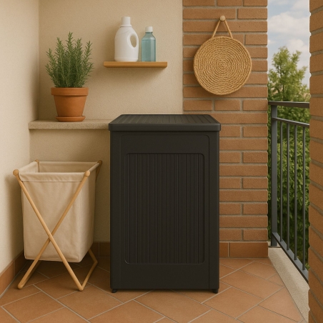 Mobile contenitore 45x50x84h cm con serranda nero Lavacril Box Colavene -1