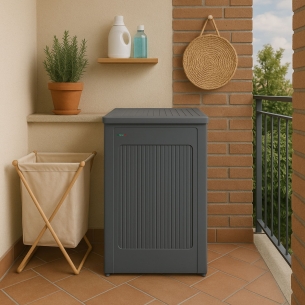 Mobile contenitore 45x50x84h cm con serranda grigio Lavacril Box Colavene -1