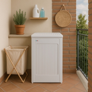 Mobile contenitore 45x50x84h cm con serranda bianco Lavacril Box Colavene -1