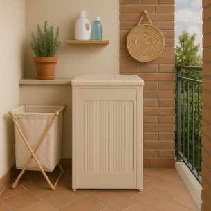 Mobile contenitore 45x50x84h cm con serranda avorio Lavacril Box Colavene -1