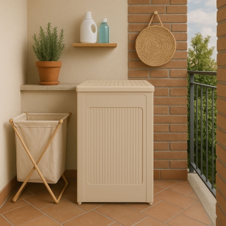 Mobile contenitore 50x50x84h cm con serranda avorio Lavacril Box Colavene -1