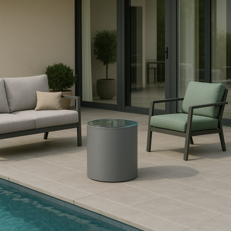 Tavolino da esterno in polietilene alto 50cm Relax Cromia Monacis -1