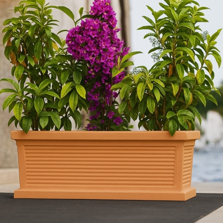 Fioriera in polietilene da 80 cm e 100 cm Millerighe Rome Monacis -4