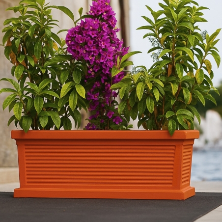 Fioriera in polietilene da 80 cm e 100 cm Millerighe Rome Monacis -5