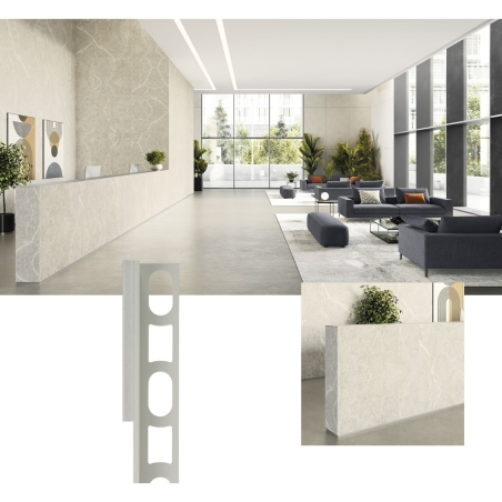 Profilo per angoli Grigio cemento 113 Proangle Profilpas Mapei 270cm sp 10mm -5