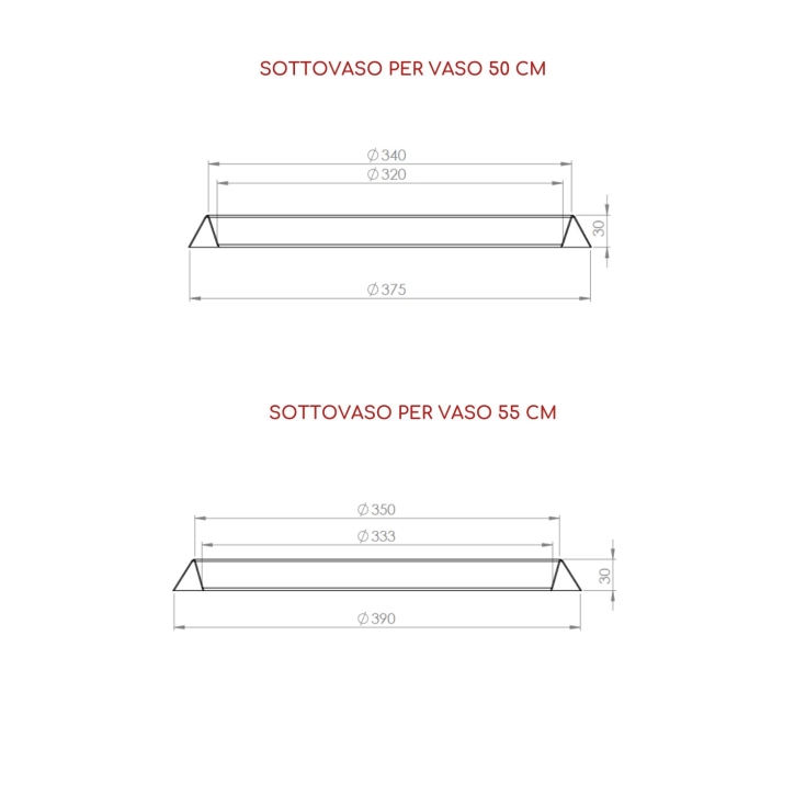 Sottovaso rotondo per ciotola Atena Monacis -7