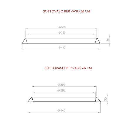 Sottovaso rotondo per ciotola Atena Monacis -8