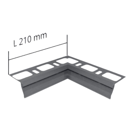 Profilo ad angolo interno balconi 10mm Proterrace Drain FDP -2