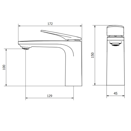 Miscelatore lavabo monoforo con scarico automatico YesPlease! -2