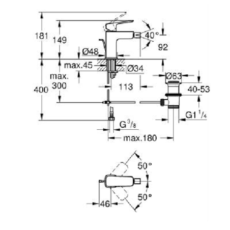 copy of Miscelatore monocomando per Lavabo GROHE Cubeo -3