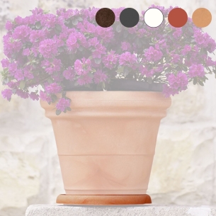 Sottovaso rotondo per vasi Monacis 40 Rome diametro 235 mm -1